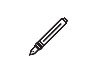 Minimalist pen writes icon 2D vector line art perfect for creative digital and print designs
