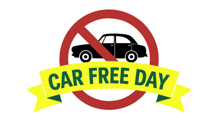 Promote sustainable living with this car free day design, perfect for eco-conscious campaigns and awareness initiatives for a greener future