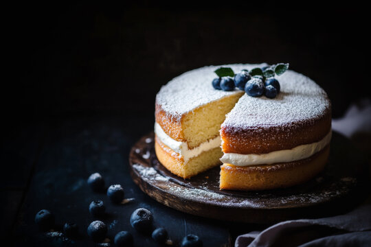 Gourmet vanilla sponge cake