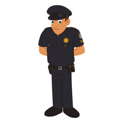 Policeman cartoon profession