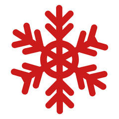 Red xmas snowflake