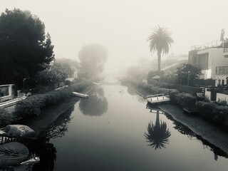 Venice Canals On A Foggy Morning
