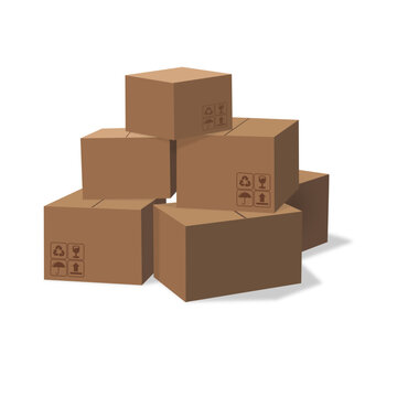 Stack of cardboard boxes