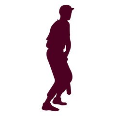 Batter Baseball Vector Silhouette