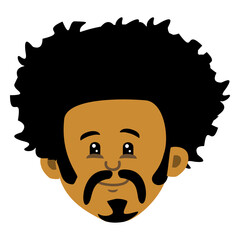 Black man cartoon head 2
