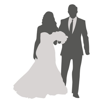 Bride groom walking 2