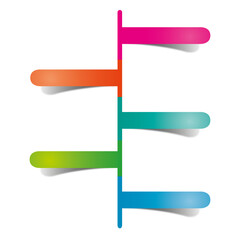 Obraz premium Colorful sticker pointer diagram