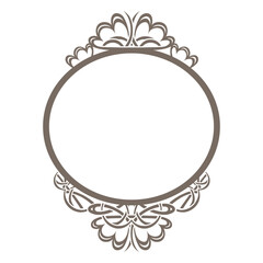 Decorative rounded ornate frame