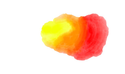 Abstract vibrant gradient blob in yellow, orange, and red hues