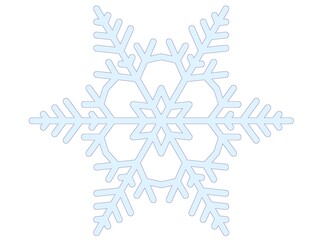 Cristallo di Ghiaccio stilizzato. Contorno blu e sfondo azzurro chiarissimo.