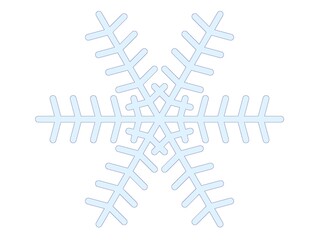 Cristallo di Ghiaccio stilizzato. Contorno blu e sfondo azzurro chiarissimo.