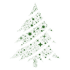 Fototapeta premium Snowflake christmas tree