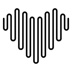 Heart logo waves