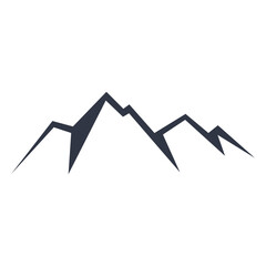 Four peak mountain icon