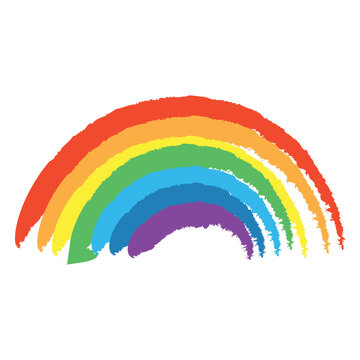 Colorful drawn rainbow