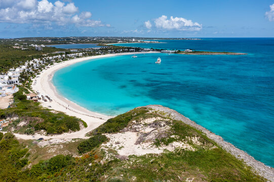 Aerial Maundays Bay Anguilla