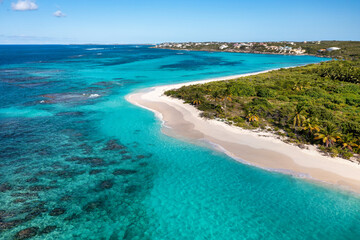 Aerial Shoal Bay Beach Anguilla