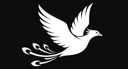 Elegant White Bird in Flight - A Symbol of Grace and Freedom.