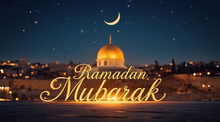 Ramadan Mubarak Calligraphy Design background photo