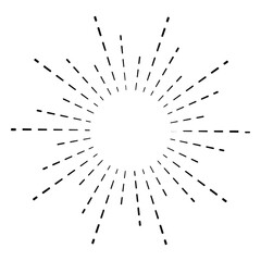 Obraz premium Sunburst lines icon