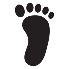 Right foot footprint silhouette