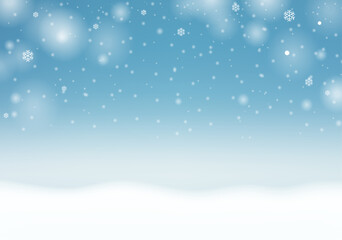 Winter Banner And White Snowflake