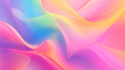 Abstract colorful background with flowing liquid waves. Vibrant pink blue and yellow gradient texture. Modern soft silk pattern wallpaper