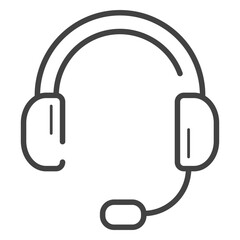 Gaming headset stroke icon