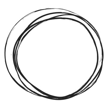 Thin circle scribble