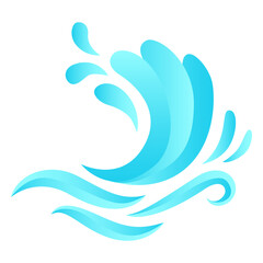 Fototapeta premium Wave ocean flat