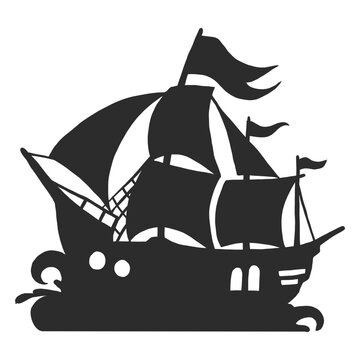 Pirate ship silhouette