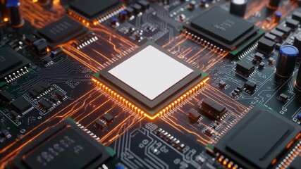 A futuristic advanced microprocessor glows with intricate circuits and luminous connections, symbolizing high-tech computing, innovation, and the power of modern digital technology. - Powered by Adobe