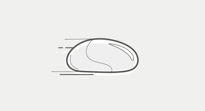 Illustration of a Smooth Stone Skipping Across Water Surface.