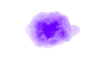 Bright violet amorphous shape on black background, abstract art