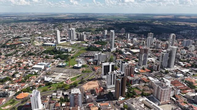 Vista A&eacute;rea da cidade de Ponta Grossa, Paran&aacute;, Brasil. 