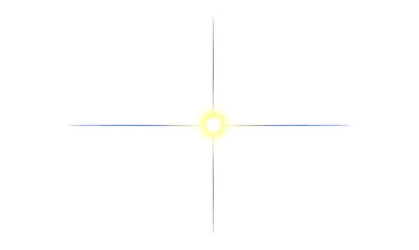 Bright central light flare with radiating blue lines on black background