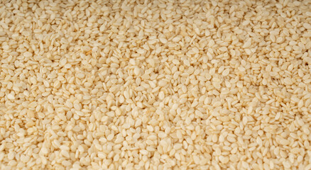 Sesame seeds pile textured background