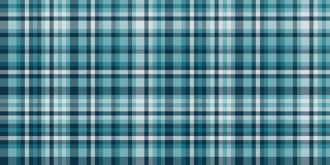Improvement texture tartan fabric, grid seamless background textile. Workshop pattern plaid vector check in cyan and dark colors.