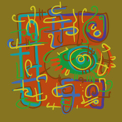 Fototapeta premium Abstract image for printing. Picture for modern interiors. The picture is painted by hand on a tablet.