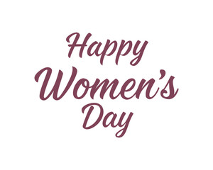 Happy Womens Day Purple Calligraphy Text Celebrating International Womens Day Celebration and Empowerment Concept Honoring Women Worldwide
