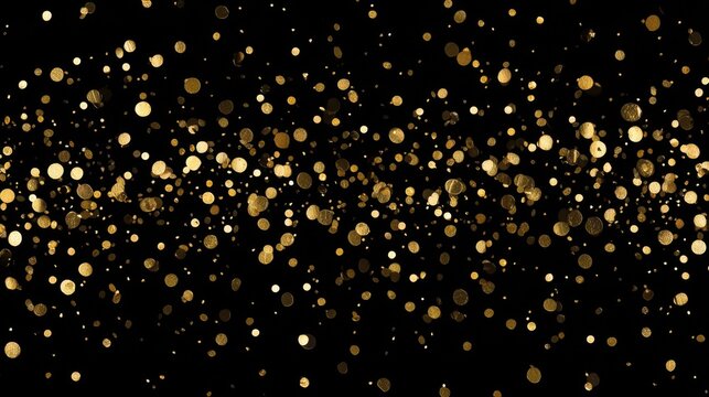 Gold confetti on black background
 - Powered by Adobe