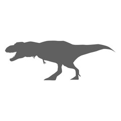 Dinosaur tyrannosaur jaws tail silhouette