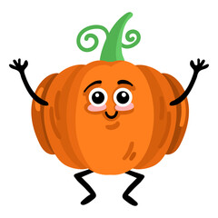 Pumpkin gourd cucurbit flat