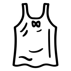 Sleeveless undershirt vest stroke