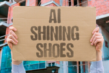 "AI Shining Shoes" Automated stations buff footwear restoring appearance at public locations. SHINE. SHOE. POLISH. BUFF. CLEAN.