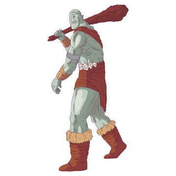 Cyclop giant colored coloured illustration