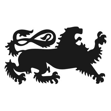 Lion tail silhouette