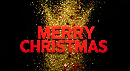  a merry Christmas holiday card concept with chalk text design and light symbol for a happy New Year celebration