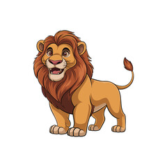 A captivating illustration of a majestic lion, radiating strength and gentle charm.