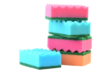 Sponges for washing dishes isolated